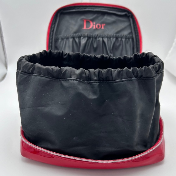 Dior Patent Red cosmetic pouch EUC - Picture 2 of 9